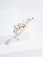 Jon Richard Gold Floral Crystal Hair Slide - Image 2 of 3