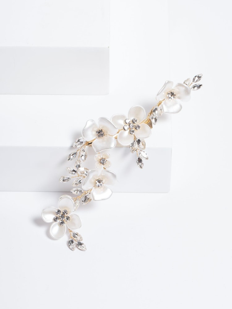 Jon Richard Gold Floral Crystal Hair Slide - Image 3 of 3