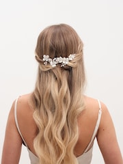 Jon Richard Gold Floral Crystal Hair Slide - Image 4 of 4