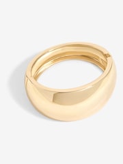 Jon Richard Gold Tone Wide Polished Cuff Bracelet - Image 1 of 6