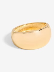 Jon Richard Gold Tone Wide Polished Cuff Bracelet - Image 2 of 6