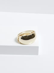 Jon Richard Gold Tone Wide Polished Cuff Bracelet - Image 3 of 6