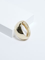 Jon Richard Gold Tone Wide Polished Cuff Bracelet - Image 4 of 6