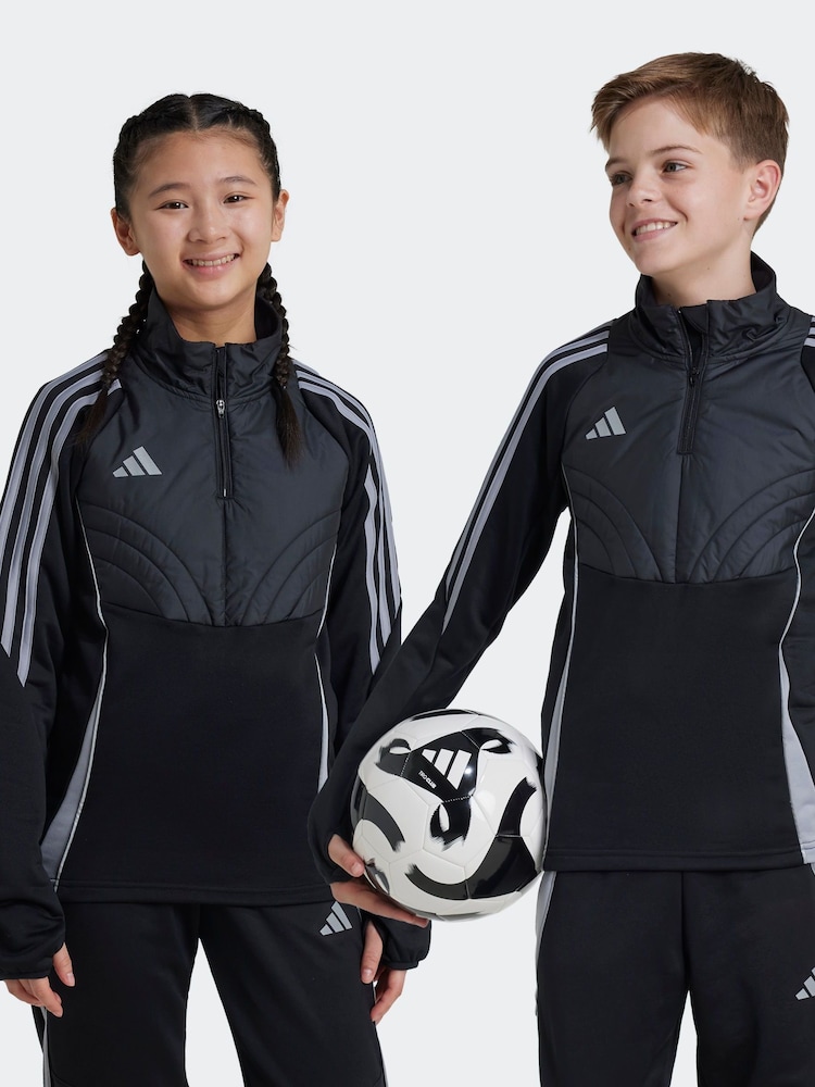 adidas Black Tiro 24 Winterized Kids Top - Image 2 of 5 adidas Black Tiro 24 Winterized Kids Top - Image 2 of 5