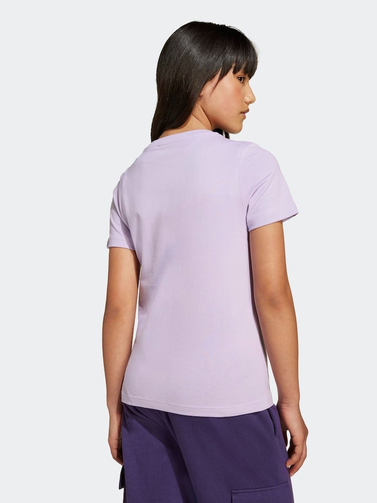 adidas Purple Everyday Glam Graphic Print Kids T-Shirt - Image 2 of 6 adidas Purple Everyday Glam Graphic Print Kids T-Shirt - Image 2 of 6