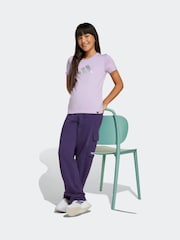 adidas Purple Everyday Glam Graphic Print Kids T-Shirt - Image 3 of 6