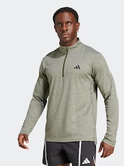 adidas Green Train Essentials Training Long Sleeve Sweatshirt - Image 1 of 6
