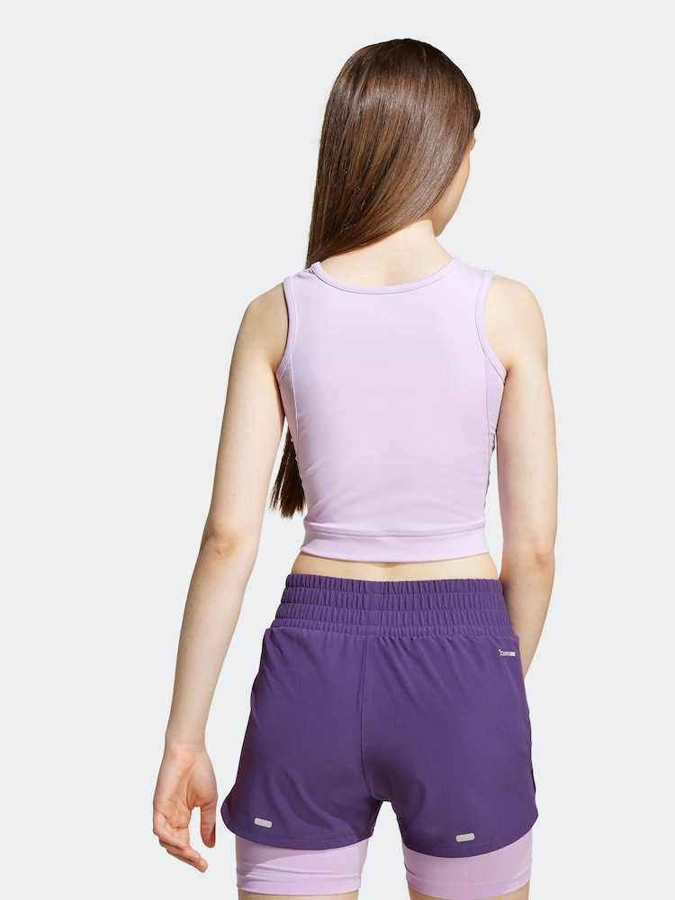 adidas Purple Light All Sports Favorite Kids Crop Top - Image 2 of 6 adidas Purple Light All Sports Favorite Kids Crop Top - Image 2 of 6