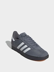 adidas Originals Grey Gazelle Trainers - Image 3 of 9
