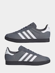adidas Originals Grey Gazelle Trainers - Image 5 of 9