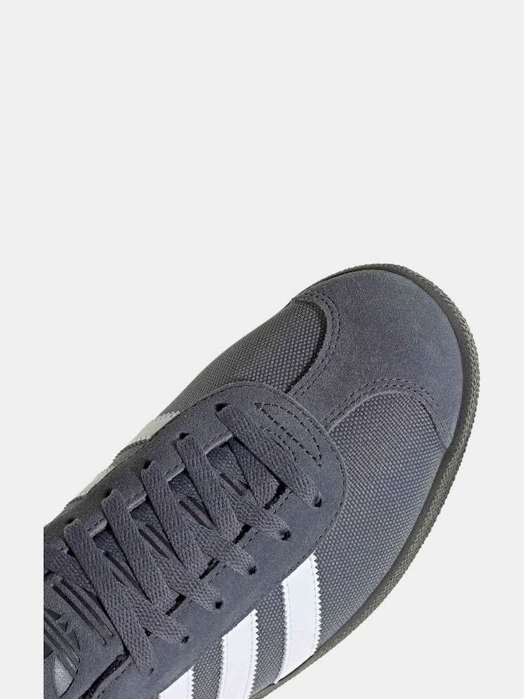 adidas Originals Grey Gazelle Trainers - Image 9 of 9 adidas Originals Grey Gazelle Trainers - Image 9 of 9
