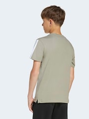 adidas Green Seasonal Essentials Tiberio 3-Stripes Kids T-Shirt - Image 2 of 6