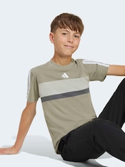 adidas Green Seasonal Essentials Tiberio 3-Stripes Kids T-Shirt - Image 5 of 6