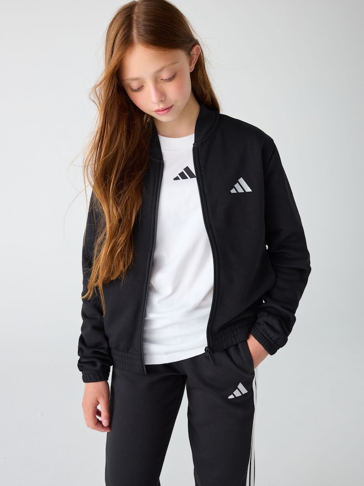 adidas Black Glam Kids Tracksuit - Image 1 of 8 adidas Black Glam Kids Tracksuit - Image 1 of 8