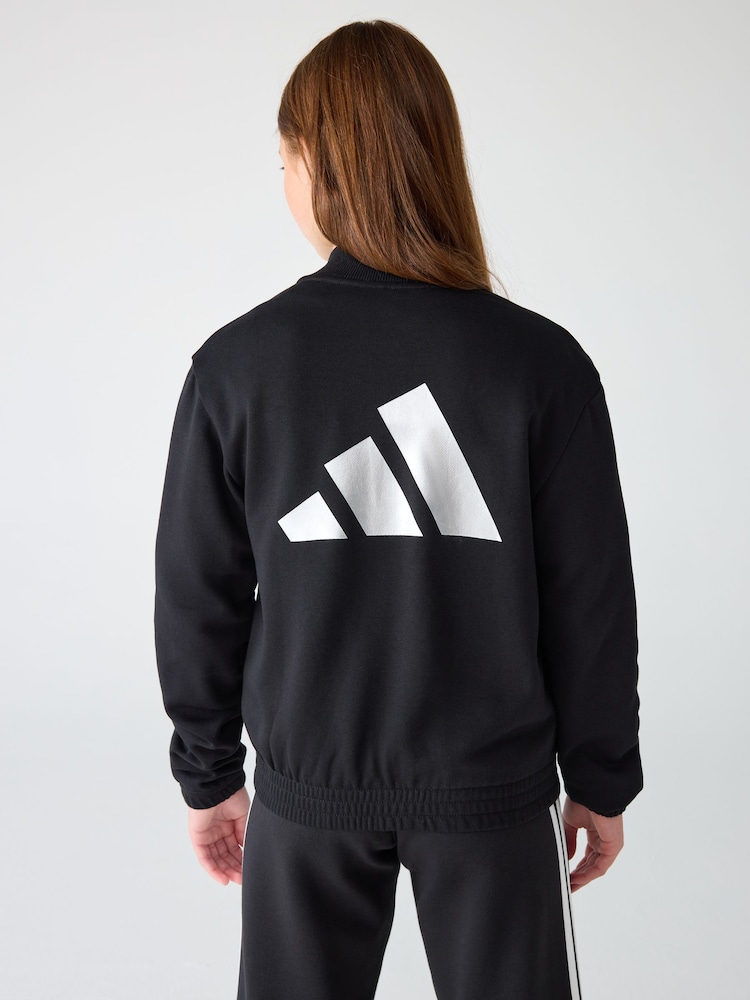 adidas Black Glam Kids Tracksuit - Image 2 of 8 adidas Black Glam Kids Tracksuit - Image 2 of 8