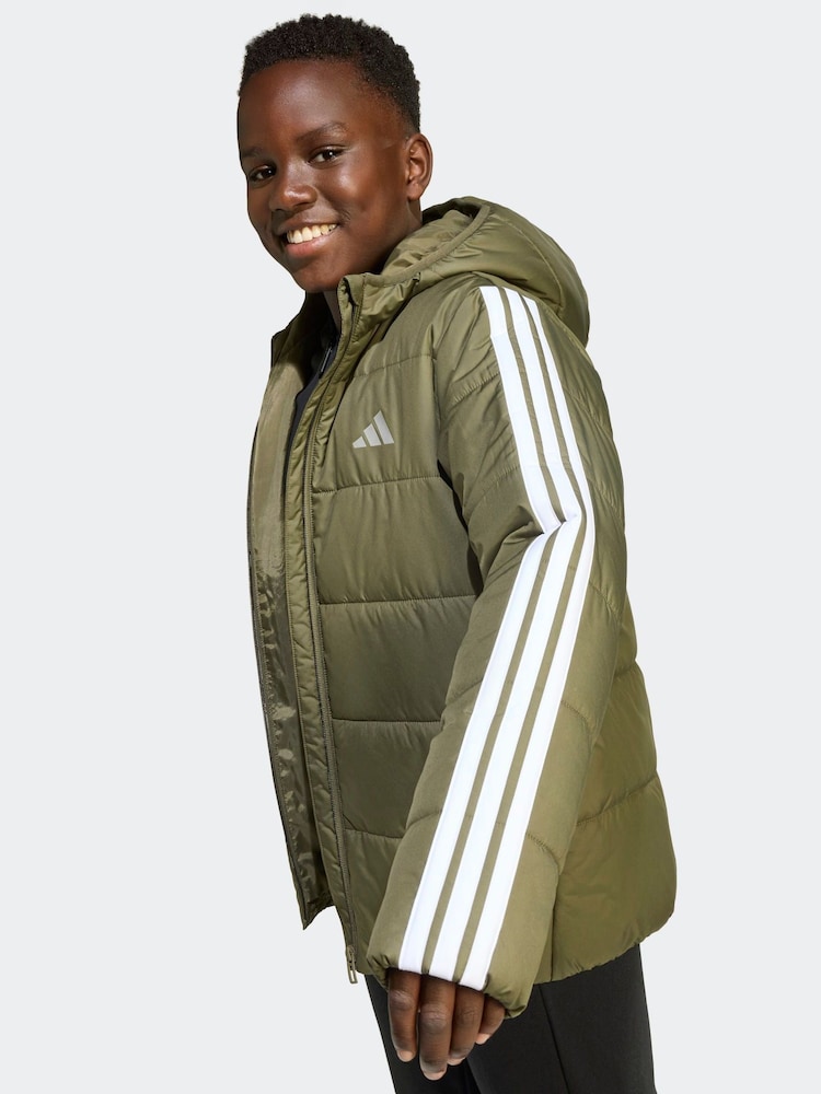 adidas Green Essentials 3-Stripes Padded Kids Jacket - Image 1 of 6