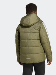 adidas Green Essentials 3-Stripes Padded Kids Jacket - Image 3 of 6