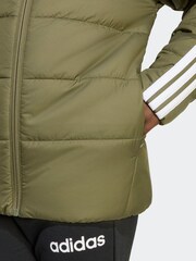 adidas Green Essentials 3-Stripes Padded Kids Jacket - Image 5 of 6