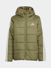 adidas Green Essentials 3-Stripes Padded Kids Jacket - Image 6 of 6