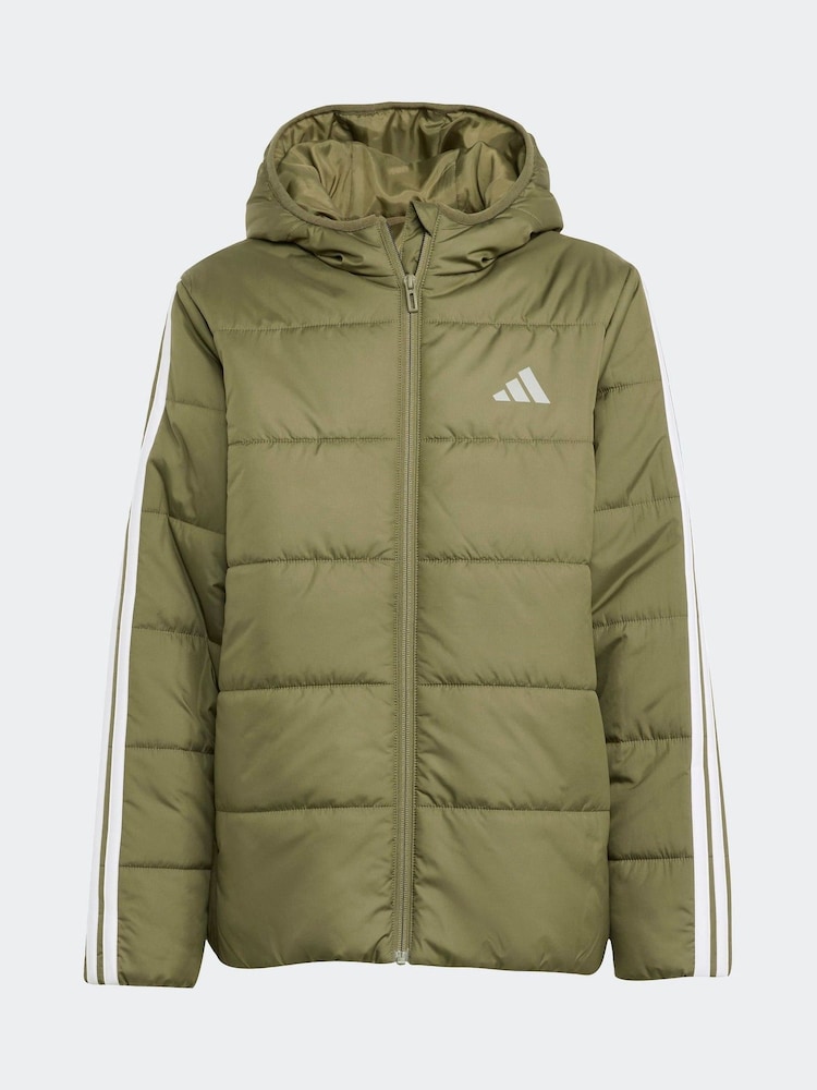 adidas Green Essentials 3-Stripes Padded Kids Jacket - Image 6 of 6