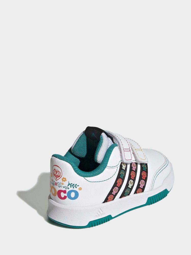 adidas White Disney Coco Tensaur Hook and Loop Infant Trainers - Image 2 of 9