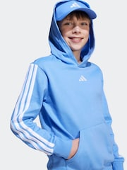 adidas Blue Essentials Kids Hoodie - Image 3 of 5