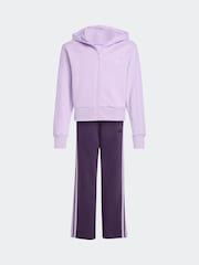 adidas Purple Essentials Kids Tracksuit - Image 6 of 8