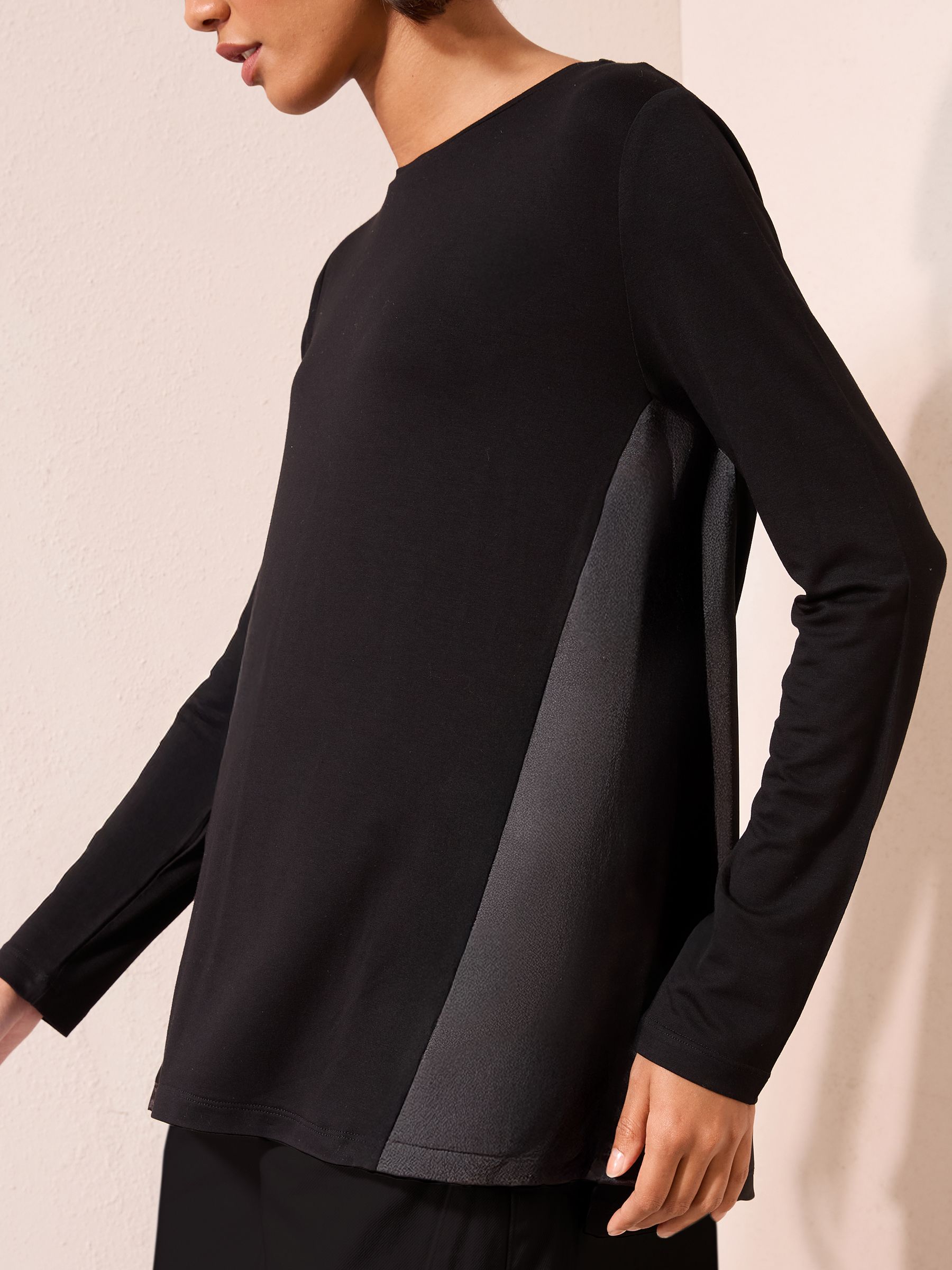 Buy Friends Like These Black Satin Insert Tunic from Next USA