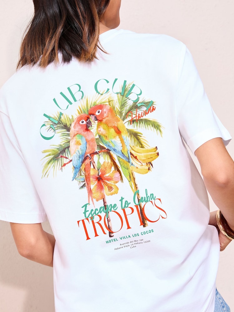 Friends Like These Tropics Graphic Print T-Shirt - Image 1 of 5