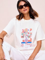Friends Like These Le Fleurs Graphic Print T-Shirt - Image 1 of 4