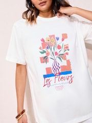 Friends Like These Le Fleurs Graphic Print T-Shirt - Image 2 of 4