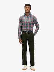 Superdry Green Merchant 5 Pocket Work 100% Cotton Pants - Image 1 of 6