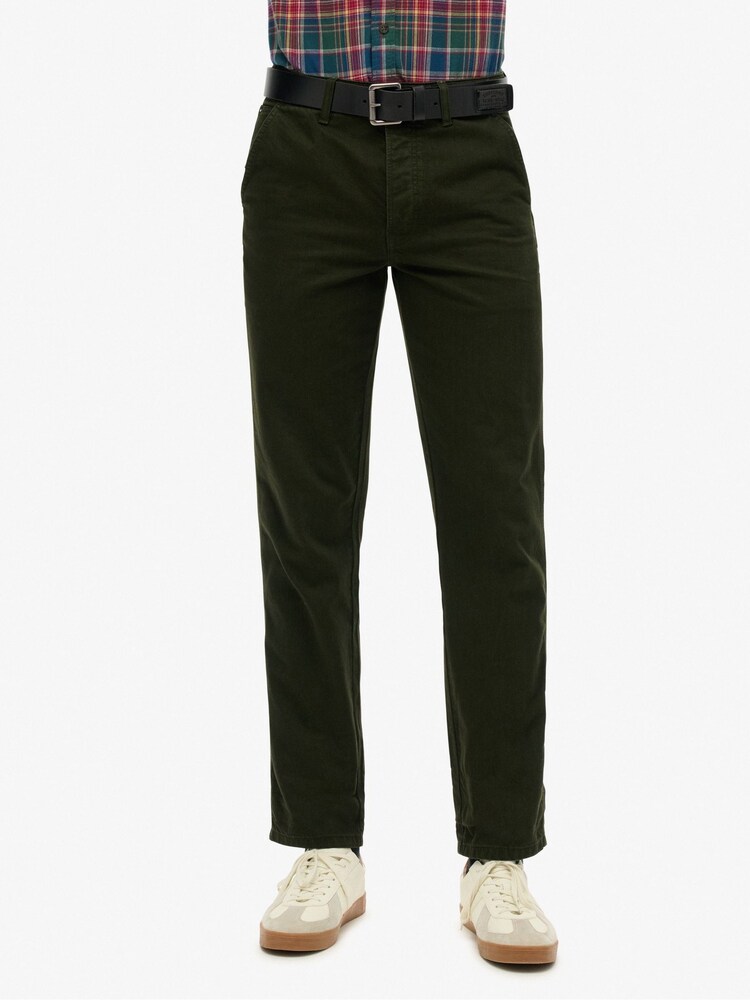 Superdry Green Merchant 5 Pocket Work 100% Cotton Pants - Image 5 of 6