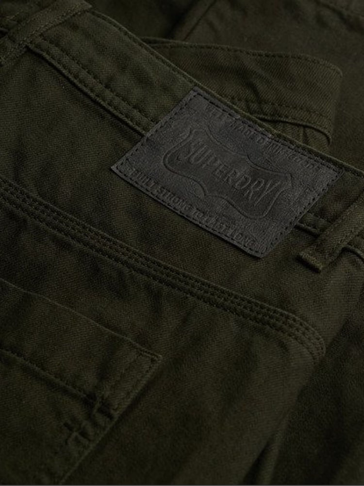Superdry Green Merchant 5 Pocket Work 100% Cotton Pants - Image 6 of 6