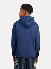 New Balance Blue Kids Hoops Panelled Hoodie - Image 3 of 6