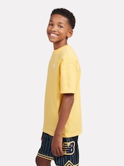 Желтый - Футболка New Balance Kids Jersey с маленьким логотипом, 100% хлопок - Image 2 of 5