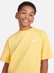 Желтый - Футболка New Balance Kids Jersey с маленьким логотипом, 100% хлопок - Image 4 of 5