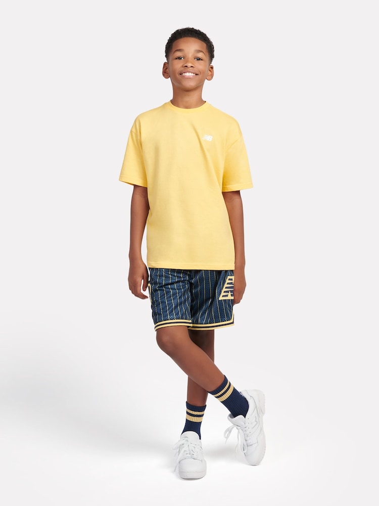 Желтый - Футболка New Balance Kids Jersey с маленьким логотипом, 100% хлопок - Image 5 of 5