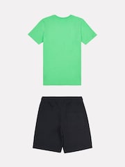 Verde - New Balance Kids The System Graphic 100% Cotton T-Shirt And Shorts Set - Imagen 8 de 11