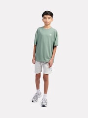 New Balance Green Kids Back Graphic Queue 100% Cotton T-Shirt - Image 3 of 10