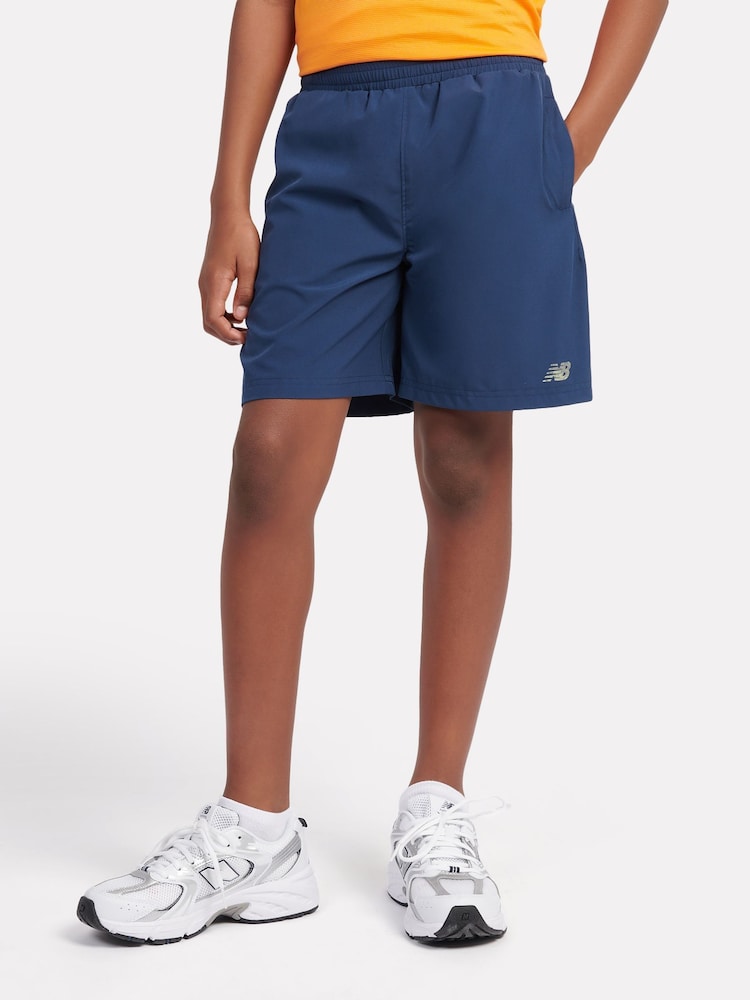 New Balance Blue Kids Woven Shorts - Image 1 of 8
