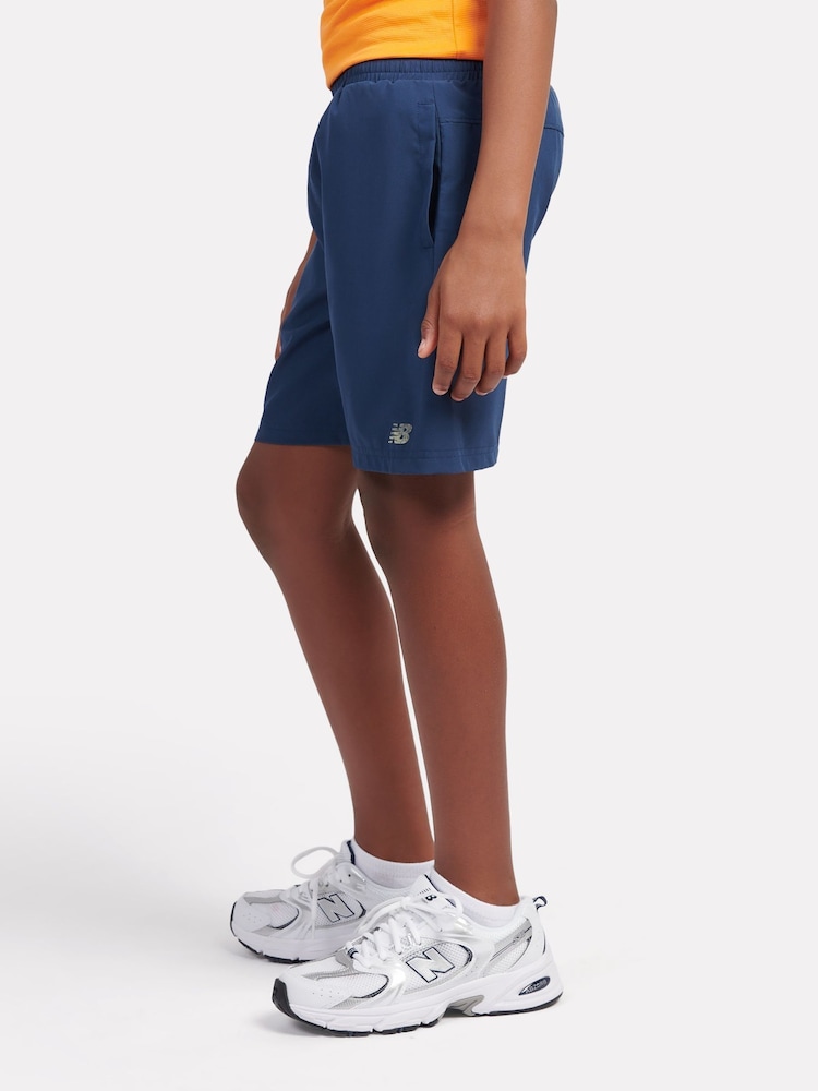 New Balance Blue Kids Woven Shorts - Image 2 of 8