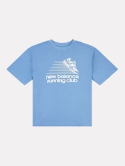 New Balance Blue Kids Running Club 100% Cotton T-Shirt - Image 7 of 9