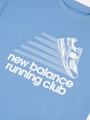 New Balance Blue Kids Running Club 100% Cotton T-Shirt - Image 9 of 9