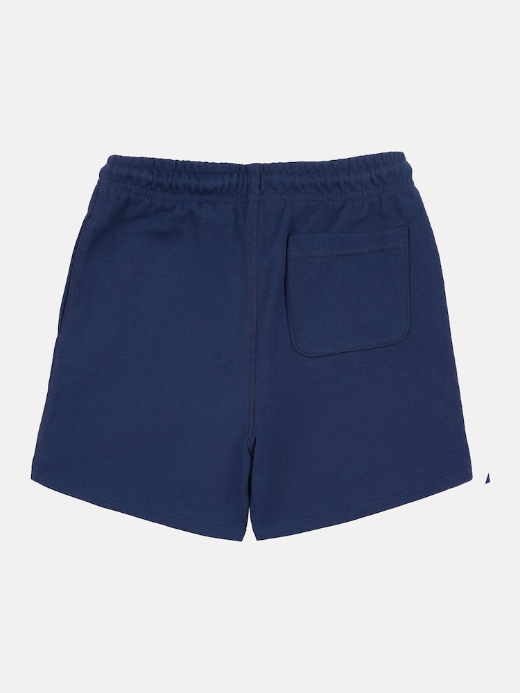 New Balance Light Blue Kids French Terry Small Logo 100% Cotton Shorts - Image 4 of 4