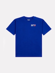New Balance Blue Kids Athletic Shoes Back Graphic 100% Cotton T-Shirt - Image 6 of 7