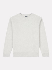 New Balance Grey Kids French Terry Small Logo Crew 100% Cotton Sweater - Image 1 of 3
