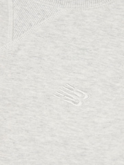 New Balance Grey Kids French Terry Small Logo Crew 100% Cotton Sweater - Image 3 of 3