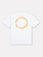 New Balance White Kids Circular Logo Graphic 100% Cotton T-Shirt - Image 8 of 10