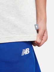 New Balance Grey Kids Baseball Player Back Graphic 100% Cotton T-Shirt - Image 6 of 10